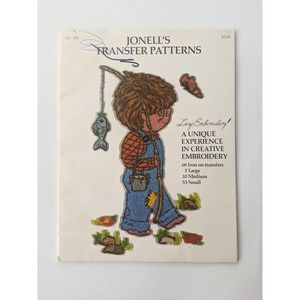 VTG 1977 Jonell's Transfer Patterns for Loop Embroidery ~ Retro Iron On Patterns